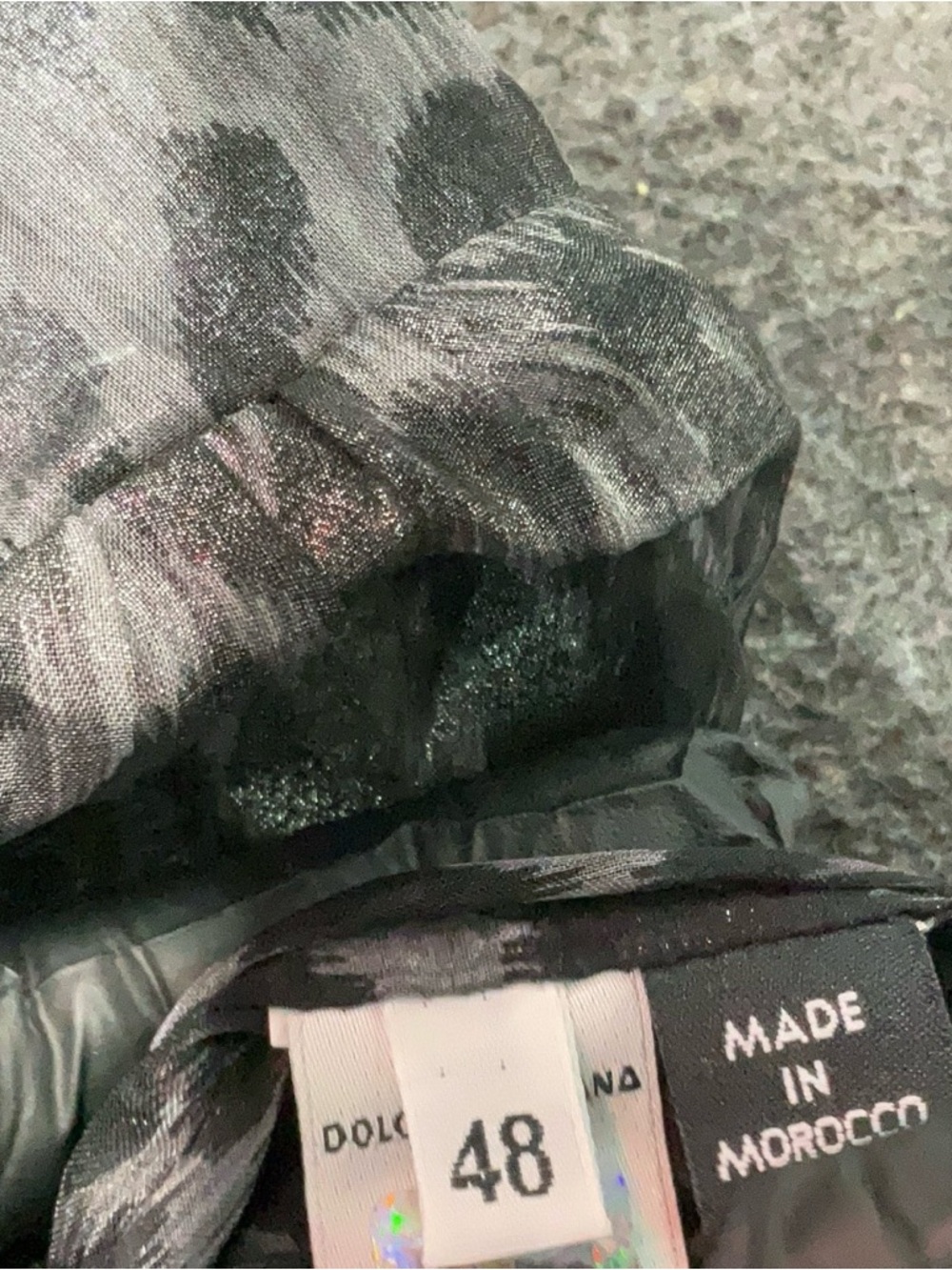 Dolce & Gabbana Sheer Leopard Button-Down Blouse in Charcoal LIKE NEW - Picture 5 of 5